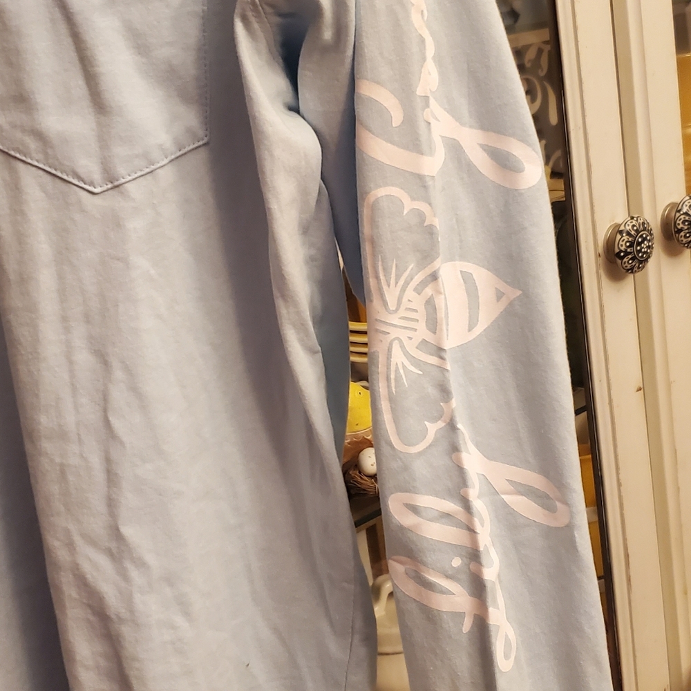 Junior Hoodie Tee In Chambray By Lily Grace View 3